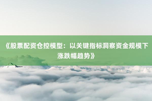 《股票配资仓控模型：以关键指标洞察资金规模下涨跌幅趋势》