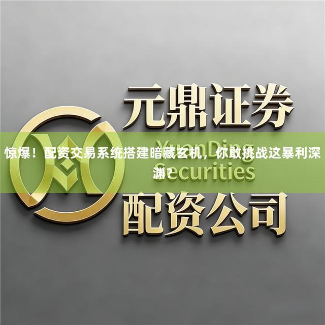 惊爆！配资交易系统搭建暗藏玄机，你敢挑战这暴利深渊？