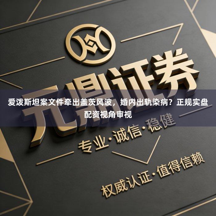 爱泼斯坦案文件牵出盖茨风波，婚内出轨染病？正规实盘配资视角审视