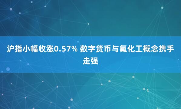 沪指小幅收涨0.57% 数字货币与氟化工概念携手走强