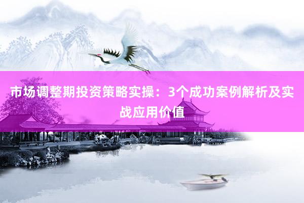 市场调整期投资策略实操：3个成功案例解析及实战应用价值