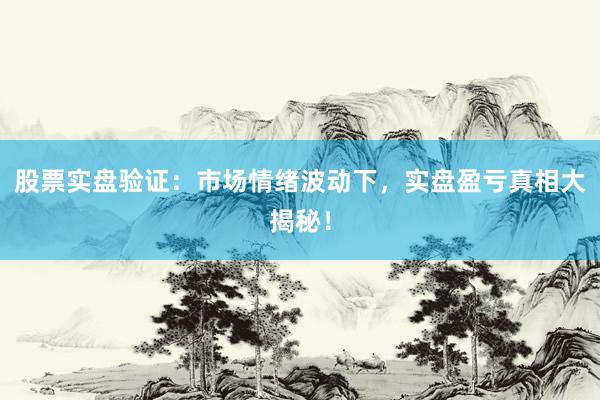 股票实盘验证：市场情绪波动下，实盘盈亏真相大揭秘！