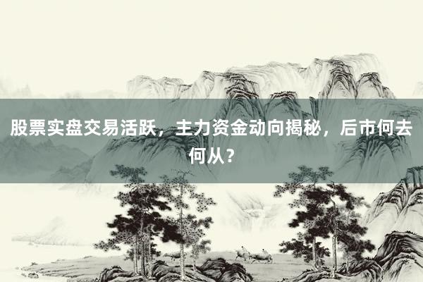 股票实盘交易活跃，主力资金动向揭秘，后市何去何从？