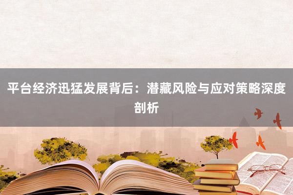 平台经济迅猛发展背后：潜藏风险与应对策略深度剖析