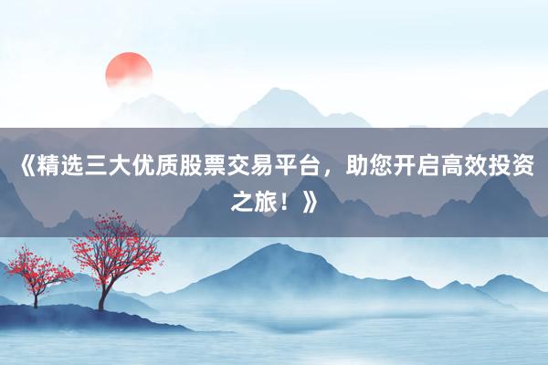 《精选三大优质股票交易平台，助您开启高效投资之旅！》